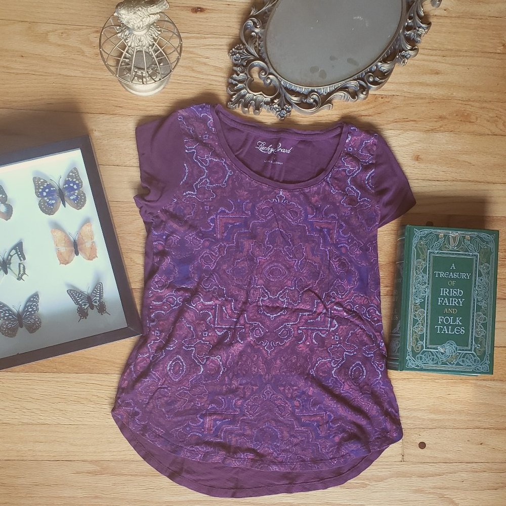 Lucky Brand Purple Boho Shirt